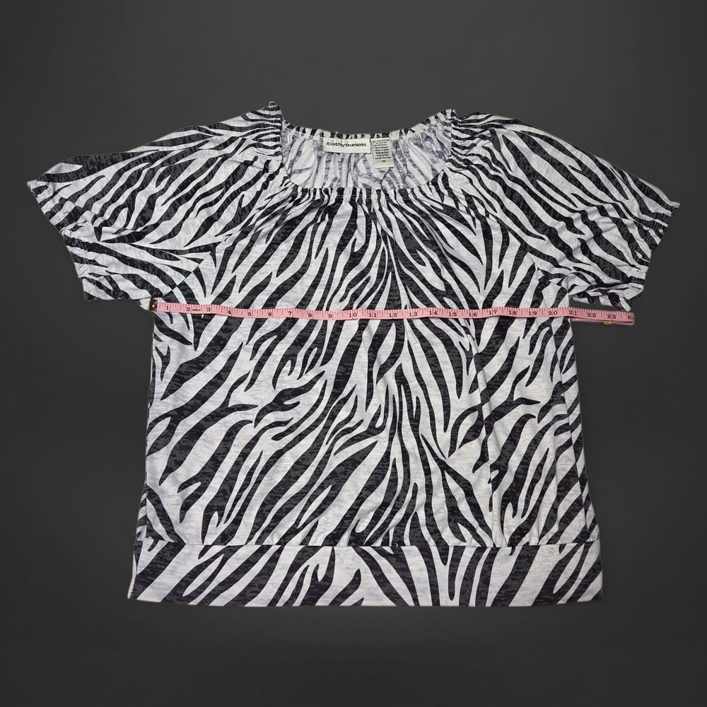 Cathy Daniels Zebra Print Blouse - Picture 3 of 5